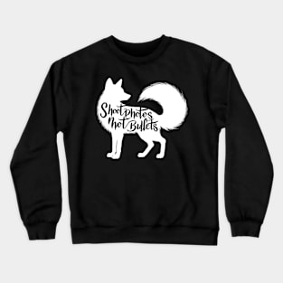 Shoot photos not bullets - Fox silhouette Crewneck Sweatshirt